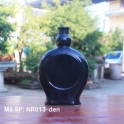 Chai rượu sứ dáng đồng hồ (Đen)