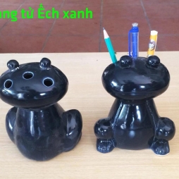 Bộ 02 Tượng sứ êch ộp đựng bút cho bé, đựng bút trong văn phòng Bộ 02 Tượng sứ êch ộp đựng bút cho bé, đựng bút trong văn phòng