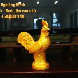 Tượng gốm sứ Gà vàng Đón khách Tượng gốm sứ Gà vàng Đón khách