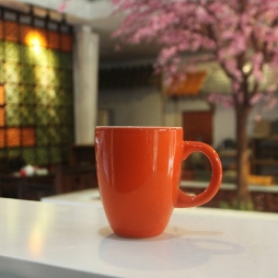 cốc cà phê quai c men cam