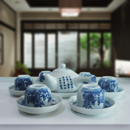 ấm chén pha trà gốm sứ Hải Long Bát Tràng ấm chén pha trà gốm sứ Hải Long Bát Tràng