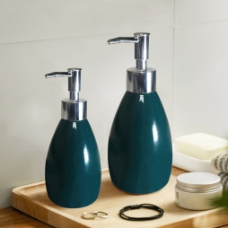 Bình phịt gốm sứ đựng dầu gội - sữa tắm dáng bầu (Xanh cổ vịt) Bình phịt gốm sứ đựng dầu gội - sữa tắm dáng bầu (Xanh cổ vịt)