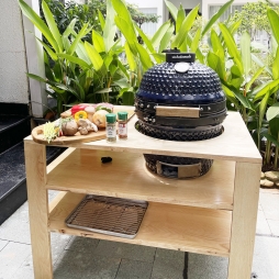 Lò nướng BBQ NodaKamado kèm bàn gỗ Lò nướng BBQ NodaKamado kèm bàn gỗ