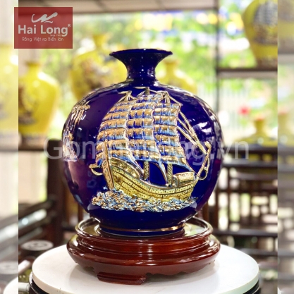 bình hút lộc vẽ vàng mã đáo thành công - mệnh thủy - mệnh mộc