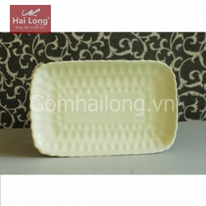Khay chữ nhật lượn men mát kem số 2