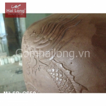 Hoa văn hoa tiết chum sành - Đất mộc 100% không phủ màu