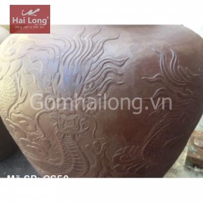 Hoa văn hoa tiết chum sành - Đất mộc 100% không phủ màu