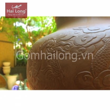 Hoa văn hoa tiết chum sành - Đất mộc 100% không phủ màu