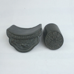 ngói âm dương màu ghi ánh thép