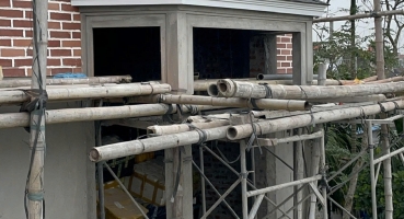 Ứng dụng gạch thẻ trộn màu tự nhiên tone đỏ đậm đỏ đào - Nam Định hinh 4