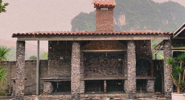 biệt thự sân vườn bbq phong cách địa trung hải