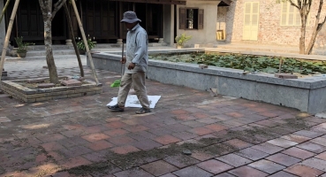 Gạch cổ Bát Tràng lát Đền Gióng Phù Đổng hinh 0