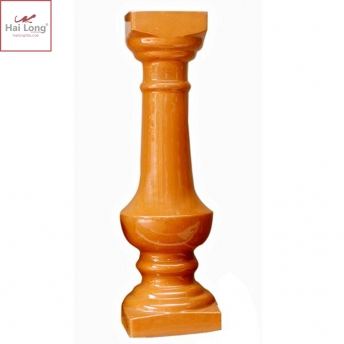 Lan can sứ men vàng da lươn cổ 01