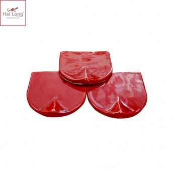 ngói hài men sứ màu đỏ lợp biệt thự