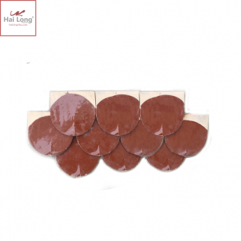 ngói vảy cá men nâu cà phê