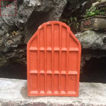 Ngói hài cổ màu đất nung cỡ đại 220 01