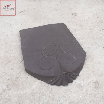 Ngói hài cổ cỡ đại màu nâu sành 01