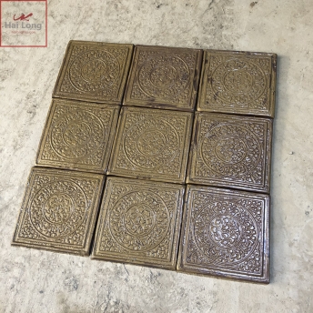 gạch cổ lát nền hoa phù dung