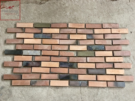 Gạch thẻ 03 tone màu phối màu hỏa biến (Nhiều màu cháy) 01