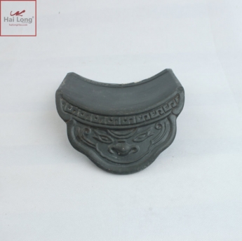Ngói âm dương hổ phù, chữ thọ men ánh thép- cỡ nhỏ 02 Ngói âm dương hổ phù, chữ thọ men ánh thép- cỡ nhỏ 01
