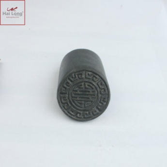 Ngói âm dương hổ phù, chữ thọ men ánh thép- cỡ nhỏ 02 Ngói âm dương hổ phù, chữ thọ men ánh thép- cỡ nhỏ 01