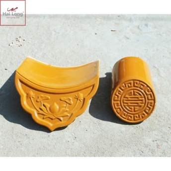 ngói âm dương màu vàng