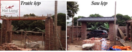 ngói âm dương lợp mái cổng lợp bờ rào