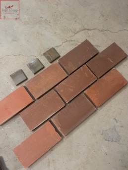 gạch gốm lát sân chữ nhật màu nguyên bản
