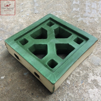 gạch thông gió chữ y men xanh rêu Hải Long