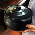 Nồi đất kho cá 3 Lít (Men sứ đen)