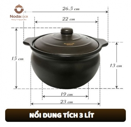 Nồi đất điện đa năng 3 lít (Màu đen)