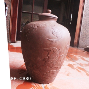 Ngàn Năm Dư Dật - Tích cổ - Chum rượu Sành Bát Tràng hàng tinh xảo