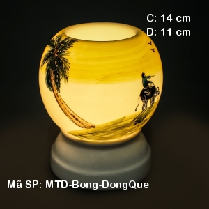Đèn tinh dầu điện hoa văn Đồng Quê| Dáng Bóng|Sứ Bảo Minh Đèn tinh dầu điện hoa văn Đồng Quê| Dáng Bóng|Sứ Bảo Minh